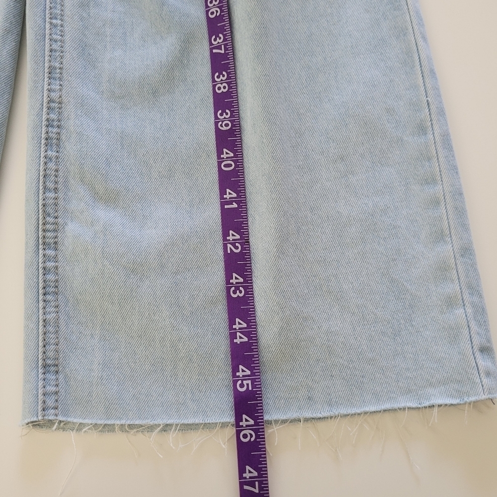 Ymi rip distressed light wash wide leg 90's style jeans - Picture 4 of 11